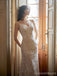 Sexy Sheath V-neck Spaghetti Straps Maxi Long Handmade Lace Wedding Dresses,WD817