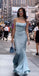 Sexy Blue Mermaid Spaghetti Straps Maxi Long Party Prom Dresses,Evening Dress,13454