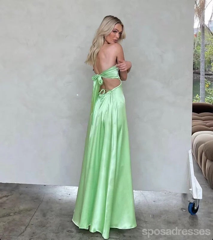 Sexy Green A-line Strapless Maxi Long Party Prom Dresses,Evening Dress,13424
