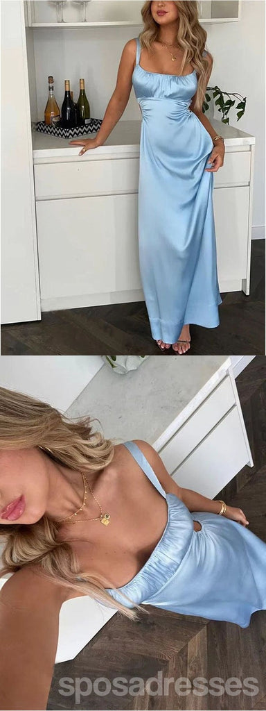 Sexy Blue Sheath Straps Maxi Long Party Prom Dresses,Evening Dress,13450