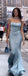 Sexy Blue Mermaid Spaghetti Straps Maxi Long Party Prom Dresses,Evening Dress,13454