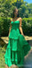 Sexy Green A-line Spaghetti Straps Maxi Long Party Prom Dresses,Evening Dress,13441