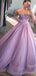 Sweetheart A-line Ball Gown Lilac Evening Prom Dresses, Cheap Custom Sweet 16 Dresses, 18468