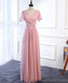Affordable Blush Pink Floor Length Mismatched Chiffon Bridesmaid Dresses, WG536