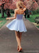 Simple Grey Sweetheart Cheap Cute Homecoming Dresses Online, CM707