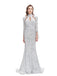 Silver Mermaid 3/4 Sleeves Cheap Prom Dresses Online,Evening Party Dresses,12769